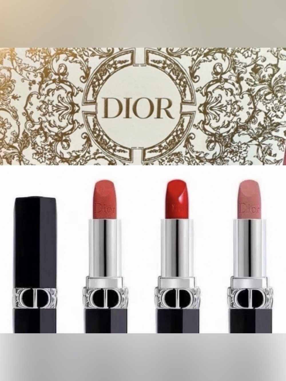 Christian Dior Rouge Dior Mini Lipstick 3pc Box Collection